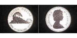 1 Dollar 加拿大 銀 伊丽莎白二世 (1926-2022)
