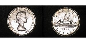 1 Dollar 加拿大 銀 伊丽莎白二世 (1926-2022)