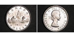 1 Dollar 加拿大 銀 伊丽莎白二世 (1926-2022)