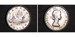 1 Dollar 加拿大 銀 伊丽莎白二世 (1926-2022)