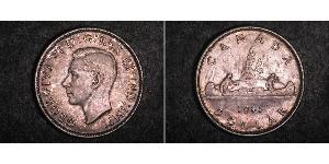 1 Dollar 加拿大 銀 乔治六世 (1895-1952)