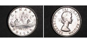 1 Dollar 加拿大 銀 伊丽莎白二世 (1926-2022)