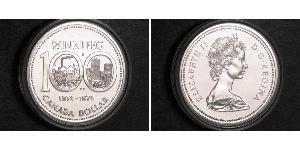 1 Dollar 加拿大 銀 伊丽莎白二世 (1926-2022)