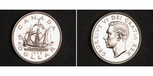 1 Dollar 加拿大 銀 乔治六世 (1895-1952)