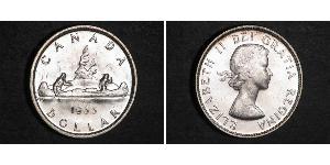 1 Dollar 加拿大 銀 伊丽莎白二世 (1926-2022)
