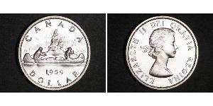 1 Dollar 加拿大 銀 伊丽莎白二世 (1926-2022)
