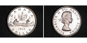 1 Dollar 加拿大 銀 伊丽莎白二世 (1926-2022)