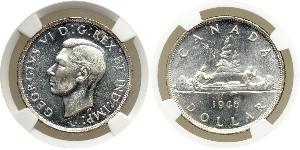 1 Dollar 加拿大 銀 乔治六世 (1895-1952)