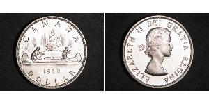 1 Dollar 加拿大 銀 伊丽莎白二世 (1926-2022)