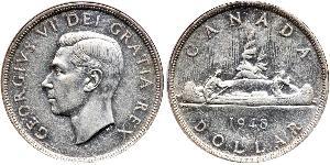 1 Dollar 加拿大 銀 乔治六世 (1895-1952)