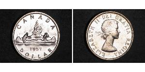 1 Dollar 加拿大 銀 伊丽莎白二世 (1926-2022)