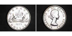1 Dollar 加拿大 銀 伊丽莎白二世 (1926-2022)