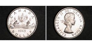 1 Dollar 加拿大 銀 伊丽莎白二世 (1926-2022)