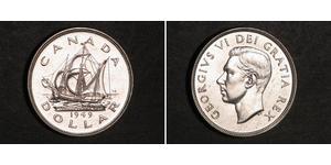 1 Dollar 加拿大 銀 乔治六世 (1895-1952)