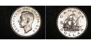 1 Dollar 加拿大 銀 乔治六世 (1895-1952)