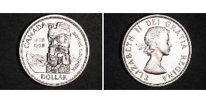 1 Dollar 加拿大 銀 伊丽莎白二世 (1926-2022)