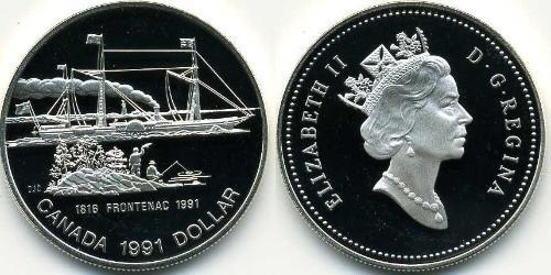 1 Dollar 加拿大 銀 伊丽莎白二世 (1926-2022)