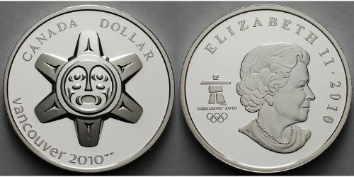 1 Dollar 加拿大 銀 伊丽莎白二世 (1926-2022)