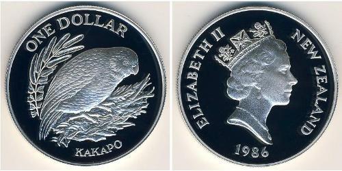 1 Dollar 新西兰 銀 