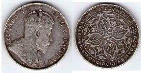 1 Dollar 海峡殖民地 銀 爱德华七世 (1841-1910)