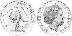 1 Dollar 澳大利亚 銀 伊丽莎白二世 (1926-2022)