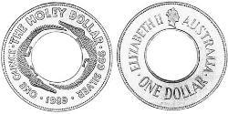 1 Dollar 澳大利亚 銀 伊丽莎白二世 (1926-2022)