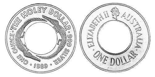 1 Dollar 澳大利亚 銀 伊丽莎白二世 (1926-2022)