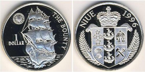 1 Dollar 紐埃 (1974 - ) 銀 