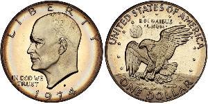 1 Dollar 美利堅合眾國 (1776 - ) 銀 Dwight David Eisenhower (1890-1969)