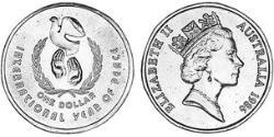 1 Dollar 澳大利亚 铝/镍/銅 伊丽莎白二世 (1926-2022)