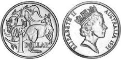 1 Dollar 澳大利亚 铝/镍/銅 伊丽莎白二世 (1926-2022)