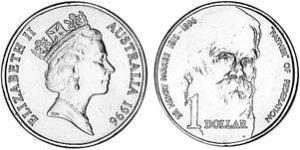 1 Dollar 澳大利亚 铝/銅/镍 伊丽莎白二世 (1926-2022)