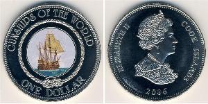 1 Dollar Cook Islands 銅/镍 伊丽莎白二世 (1926-2022)
