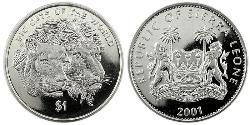 1 Dollar 塞拉利昂 (1961 - ) 镍/銅 