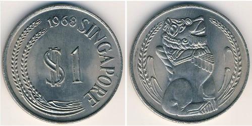 1 Dollar 新加坡 銅/镍 
