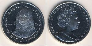 1 Dollar 维尔京群岛 銅/镍 伊丽莎白二世 (1926-2022)