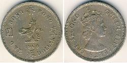 1 Dollar 香港 镍/銅 
