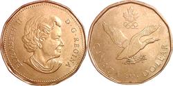 1 Dollar 加拿大 青铜 伊丽莎白二世 (1926-2022)