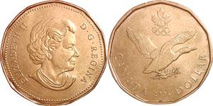 1 Dollar 加拿大 青铜 伊丽莎白二世 (1926-2022)