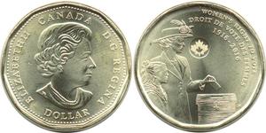 1 Dollar 加拿大 黃銅 伊丽莎白二世 (1926-2022)