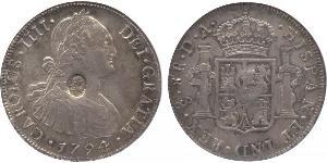 1 Dollar / 8 Real 大不列颠及爱尔兰联合王国 (1801 - 1922) / 新西班牙總督轄區 (1535 - 1821) 銀 卡洛斯四世 (1748-1819) / 喬治三世 (1738-1820)