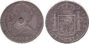 1 Dollar / 8 Real 大不列颠及爱尔兰联合王国 (1801 - 1922) / 新西班牙總督轄區 (1535 - 1821) 銀 卡洛斯四世 (1748-1819) / 喬治三世 (1738-1820)