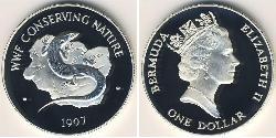 1 Dollaro Bermuda Argento Elisabetta II (1926-2022)