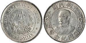 1 Dollaro Cina Argento Li Yuanhong (1864 - 1928)