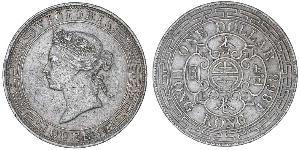 1 Dollaro Hong Kong Argento Edoardo VII (1841-1910)