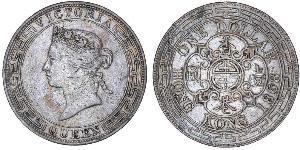 1 Dollaro Hong Kong Argento Edoardo VII (1841-1910)
