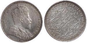 1 Dollaro Insediamenti dello Stretto (1826 - 1946) Argento Edoardo VII (1841-1910)