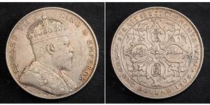 1 Dollaro Insediamenti dello Stretto (1826 - 1946) Argento Edoardo VII (1841-1910)