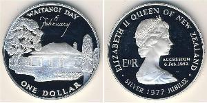 1 Dollaro Nuova Zelanda Argento Elisabetta II (1926-2022)