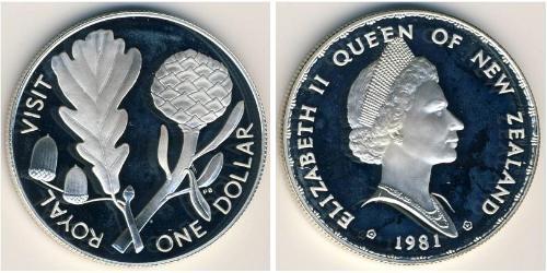 1 Dollaro Nuova Zelanda Argento Elisabetta II (1926-2022)
